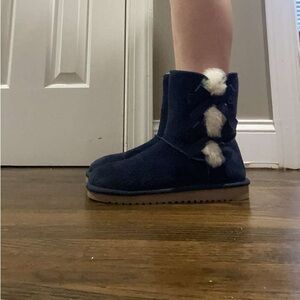 Navy Blue Bailey Bow Uggs
